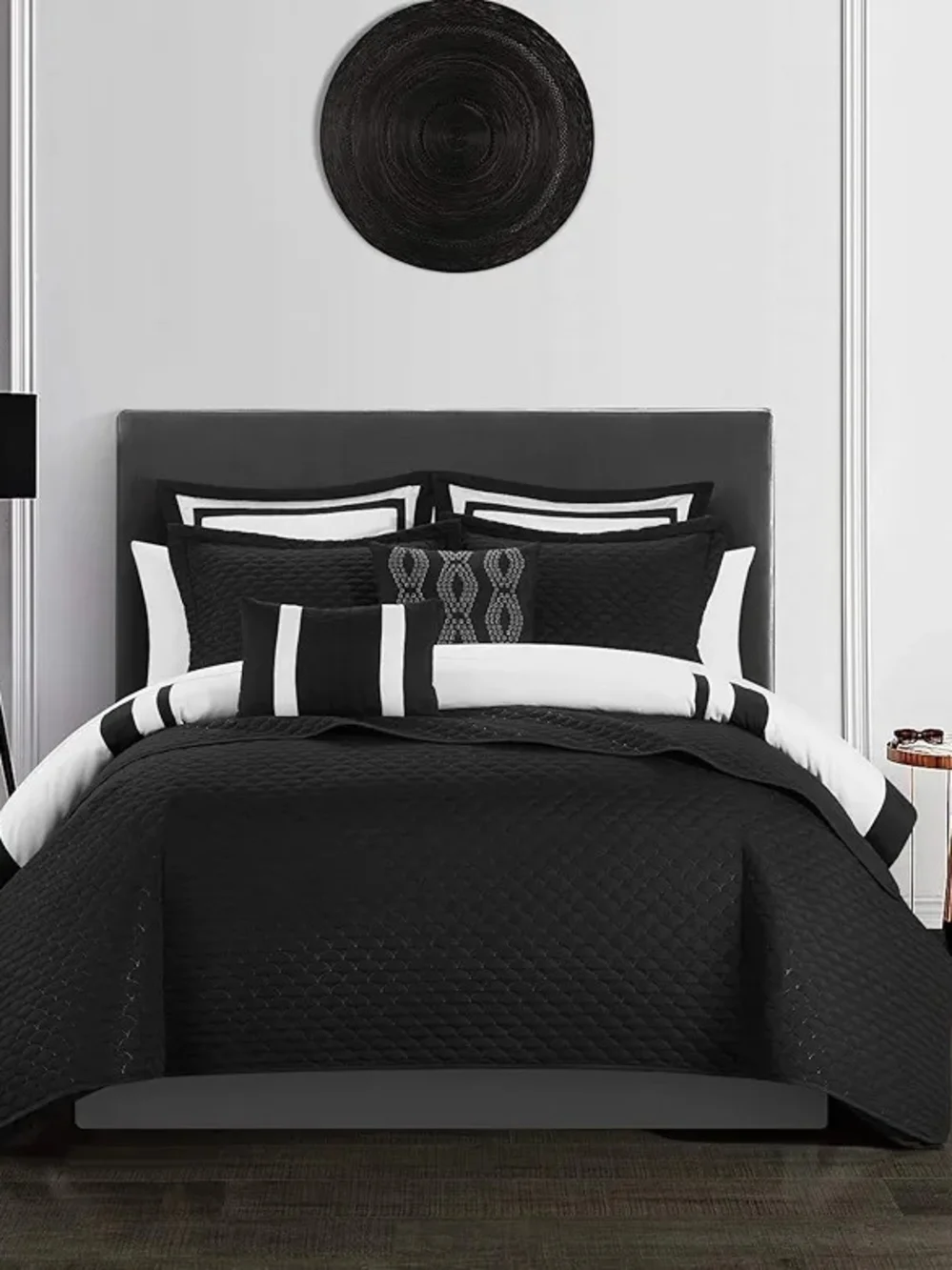 Black & White Geometric Comforter Set New